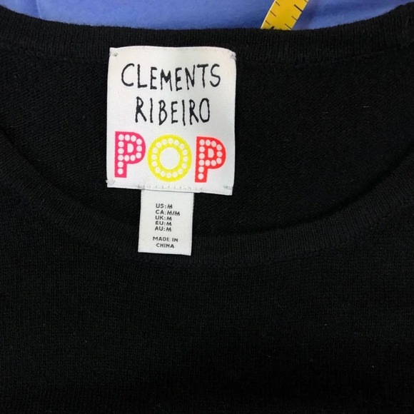 Clements Ribeiro POP Cashmere Blend Peace Sweater Black  Size Medium - Picture 5 of 7